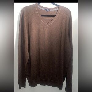 GAP Sweater Tan Solid 100% Cotton V-Neck Button Front Size-XL (RN54023) Men